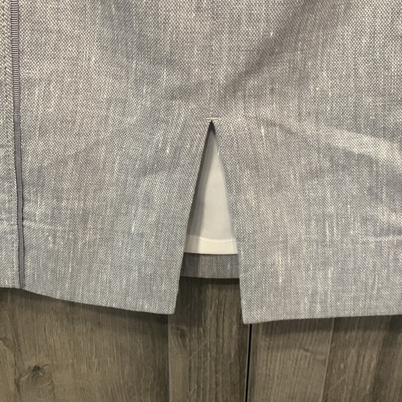 White House Black Market Gray Linen Pencil Straight Skirt Women's Size 0 - Picture 6 of 8